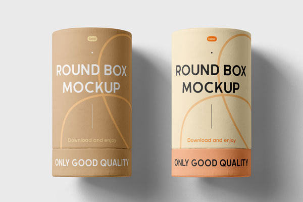 Tube Packaging Box Mockups