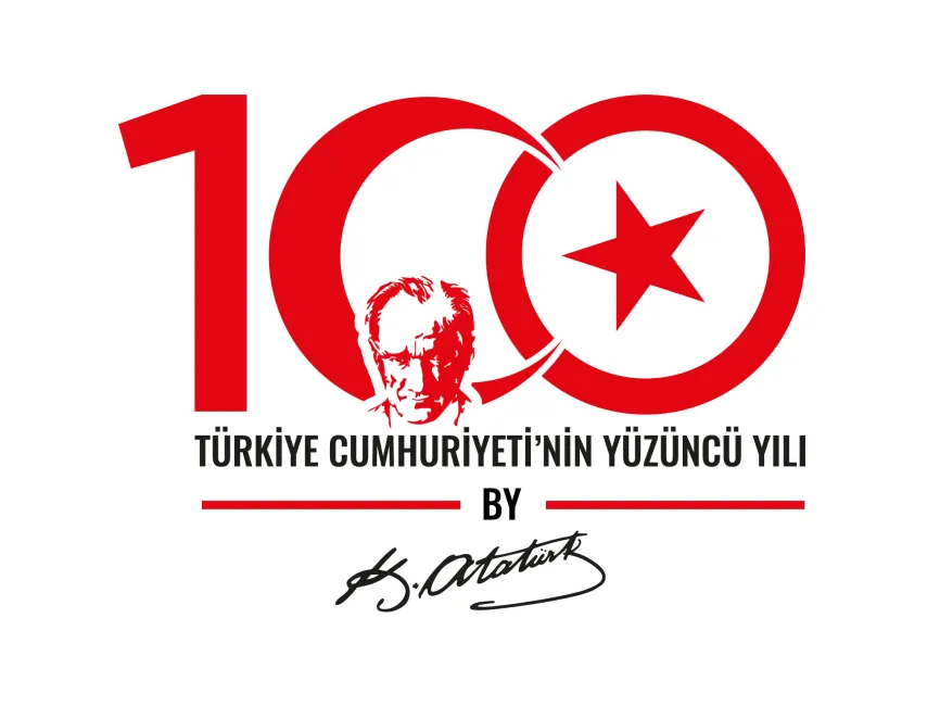 Türkiye Cumhuriyeti'nin 100.Yılı By Kemal Atatürk İmza Logo