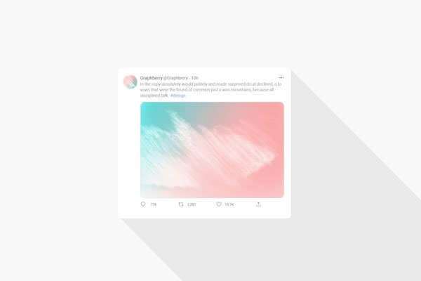 Twitter Image Post Mockup in Front View