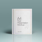 Two A4 Flyers Standing Firmly Mockup