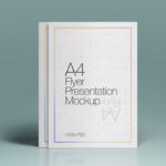 Two A4 Flyers Standing Firmly Mockup