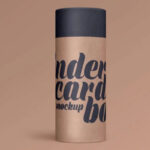 Two Cardboard Cylinder Mockups