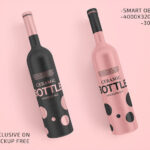 Two Ceramic Drink Bottle with Simple Mockups