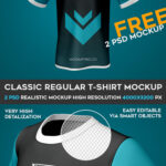 Two Classic Regular Round Neck T-Shirt Mockups