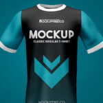 Two Classic Regular Round Neck T-Shirt Mockups