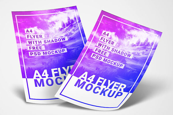 Two Clean A4 Flyer Grid Mockups