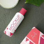 Two Cosmetic Bottle and a A4 Brochure Mockups
