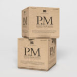Two Kraft Boxes Packaging Piled on Each Other Mockup