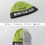 Two Cuffless Winter Hat Mockups