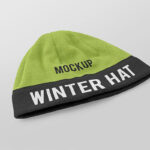 Two Cuffless Winter Hat Mockups