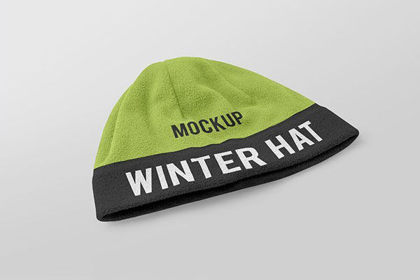 Two Cuffless Winter Hat Mockups
