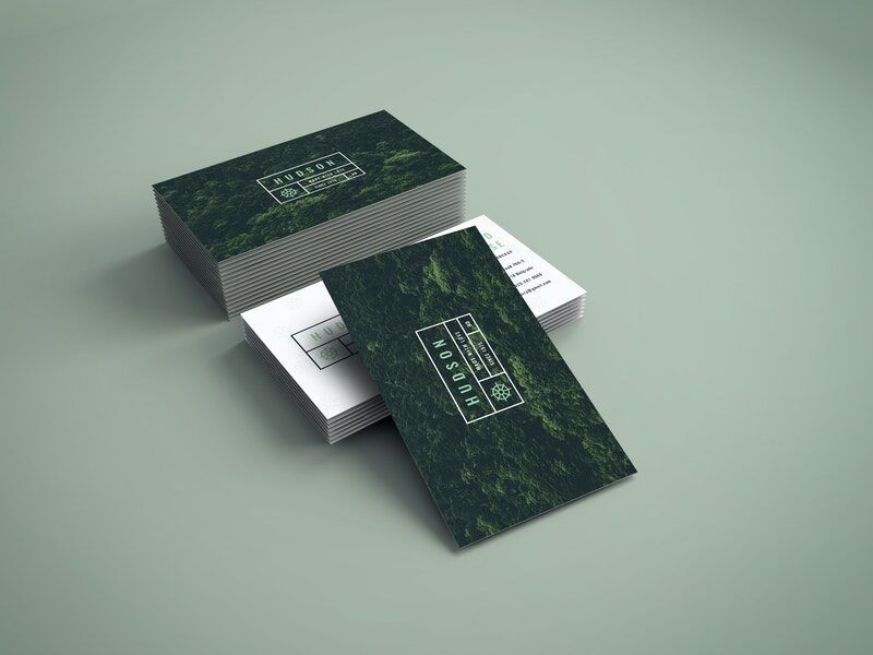 Two Decks of Business Cards Mockup