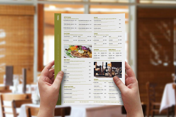 Two Flat Minimal Menu Templates