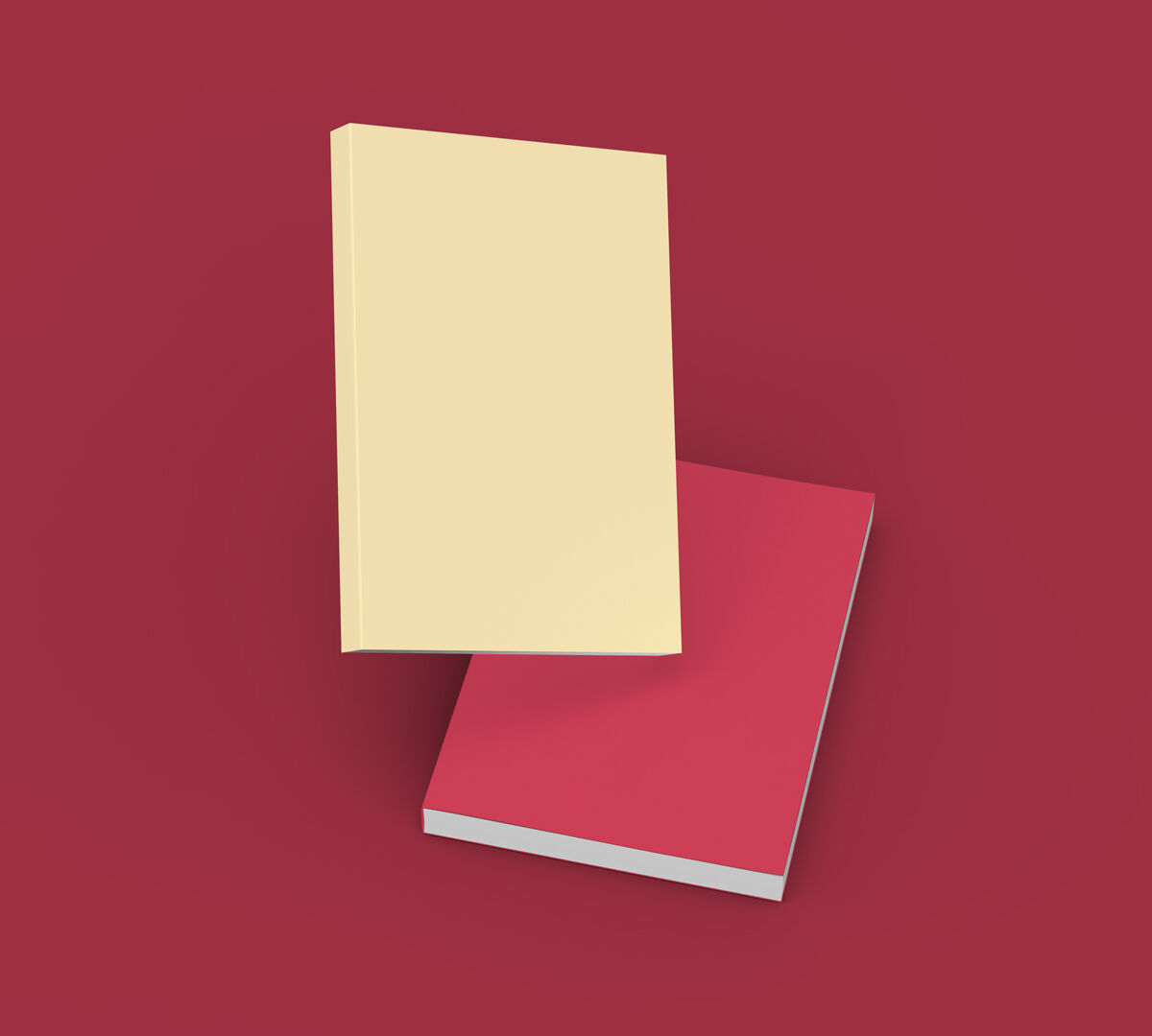 Two Floating Book Cover Mockup FREE PSD
