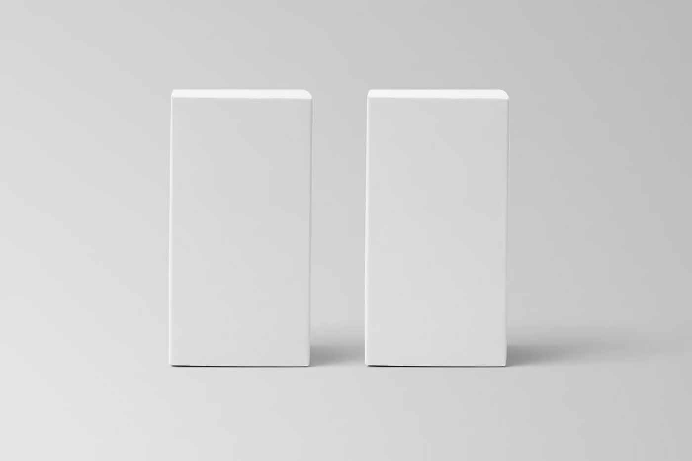 Free Two Front View Boxes Mockups PSD Template