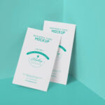Two Front View Business Cards Mockup