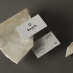 Two Levitating Business Cards Mockup