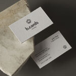 Two Levitating Business Cards Mockup