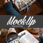 Two Magazine Mockups in Hands of a Woman