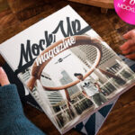 Two Magazine Mockups in Hands of a Woman