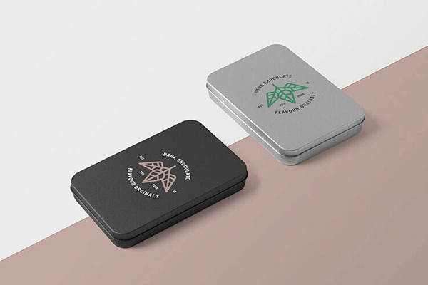 Two Metal Boxes Mockup