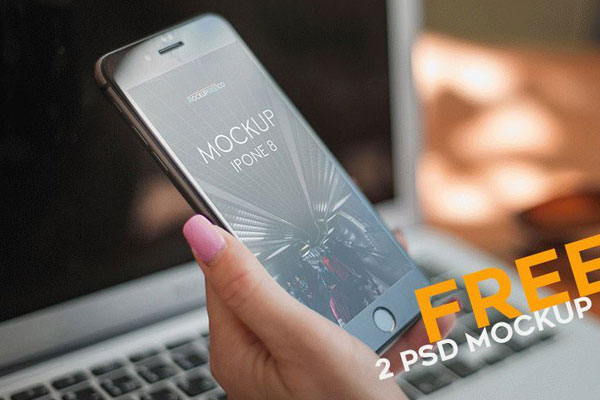 Two Mockups Featuring iPhone in Different Shots