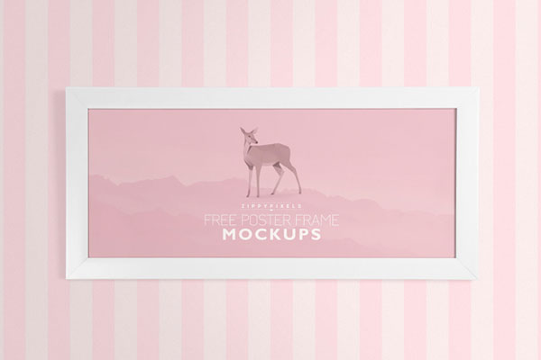 Two Mockups Featuring Landscape Picture Frames
