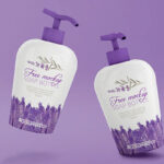 Two Mockups Featuring Liquid Soap Dispenser Bottles in Different Views