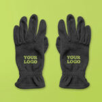 Two Mockups Featuring Overhead and Perspective Views of Gloves