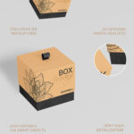 Two Mockups Featuring Perspective View of Standing and Floating Boxes