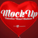 Two Mockups Featuring Valentine Heart Balloons