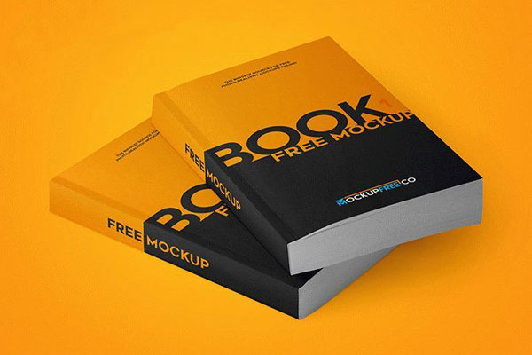 Two Mockups of Closed and Opened Paperback Books