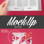 Two Mockups of Inside and the Cover of a Book