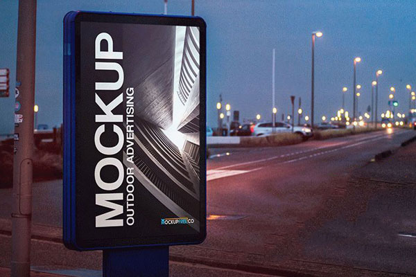 Two Mockups of Outdoor Advertising Billboards
