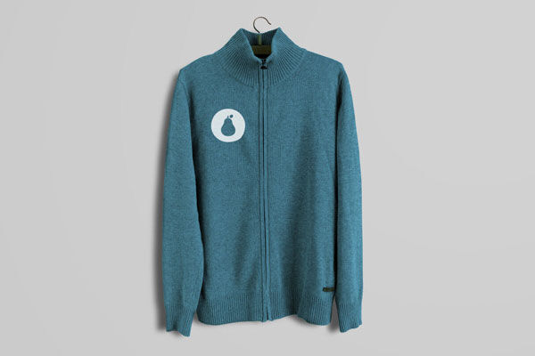 Two Mockups Showcasing Zipped-up and Turtleneck Sweaters on Cloth Hangers