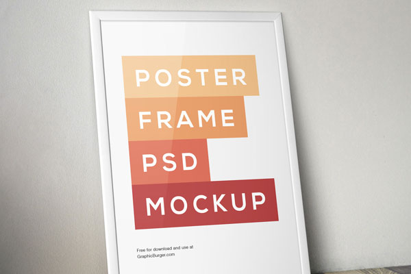 Two Mockups Showing Landscape and Portrait Position of Poster Frame