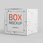 Two Mockups Showing Perspective Views of Square Boxes