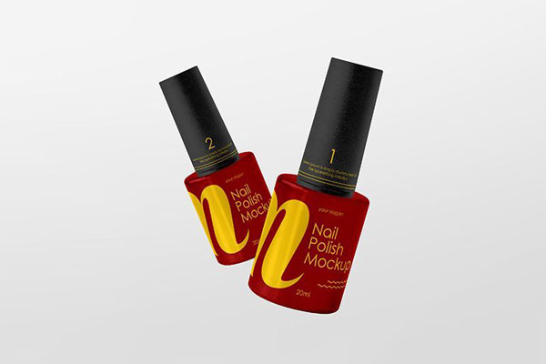 Two Nail Polish Bottle Mockups