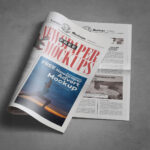Two Pages of Tabloid Newspaper Mockup