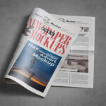 Two Pages of Tabloid Newspaper Mockup