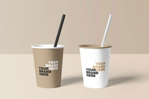 Two Paper Cups Mockup