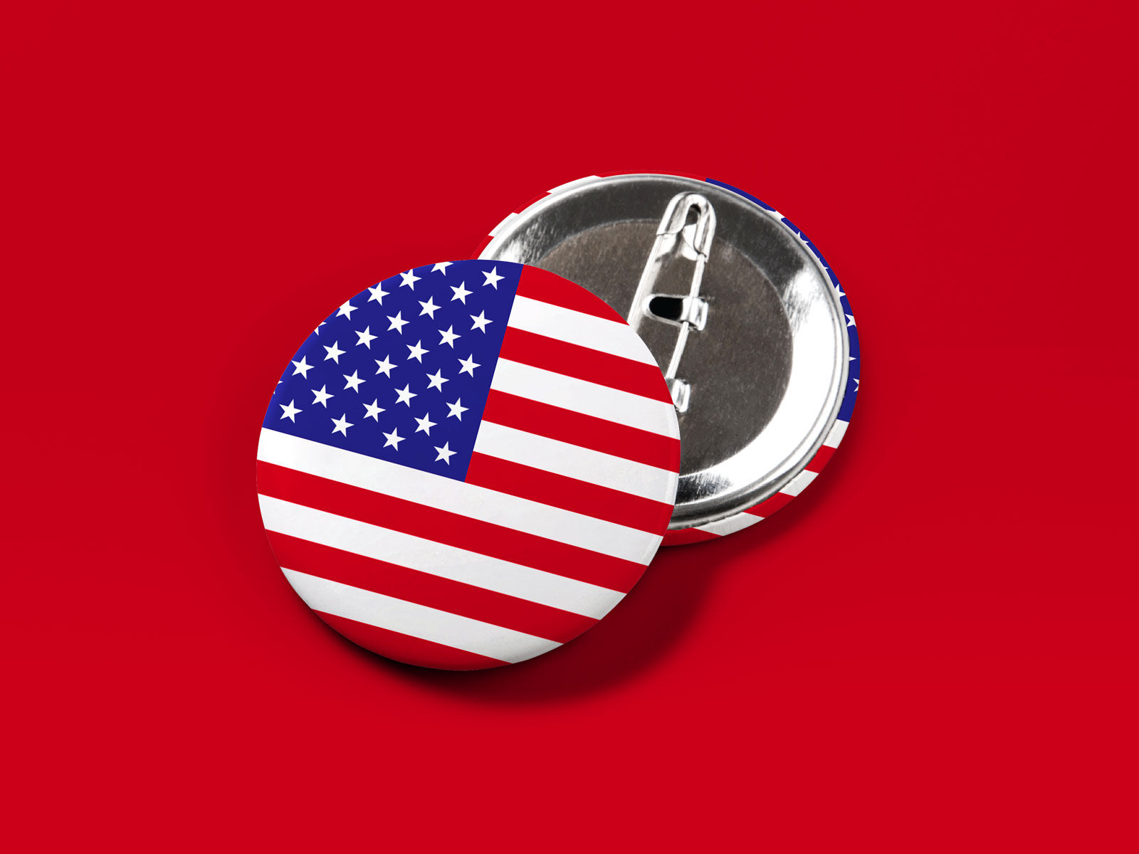 Two Pin Button Badge Mockup Front and Back FREE PSD