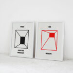 Two Poster Leaning Against the Wall Mockup