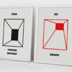 Two Poster Leaning Against the Wall Mockup