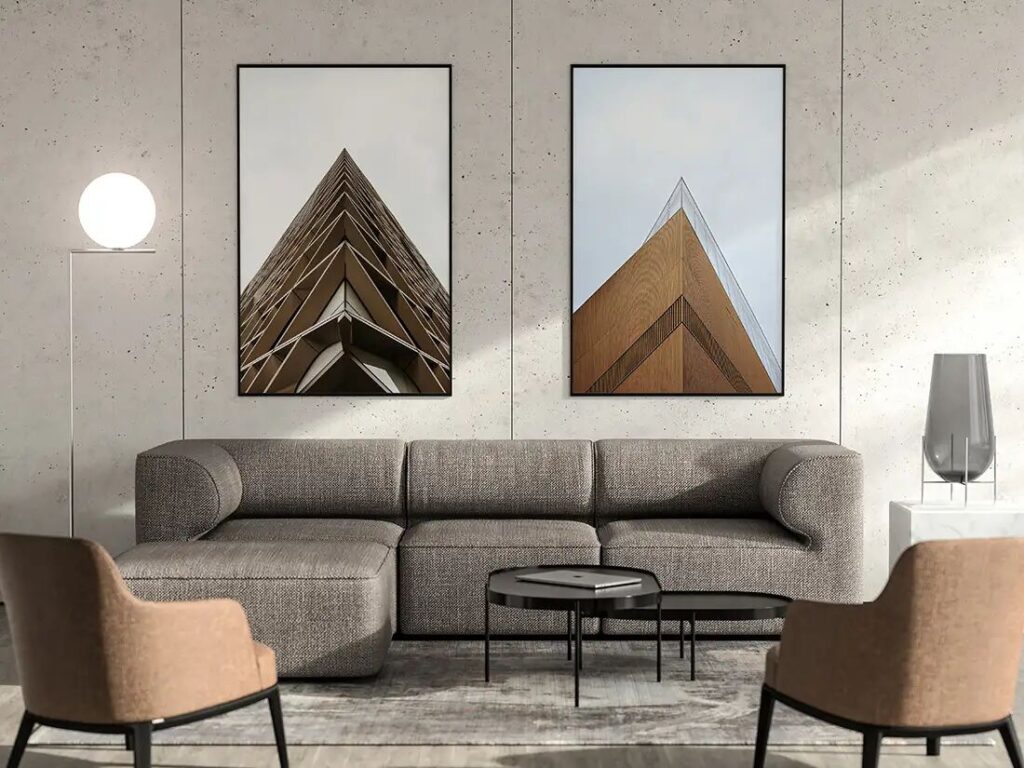 Two Posters in a Modern Interior Mockup
