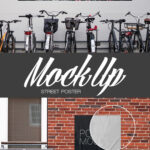 Two Realistic Horizontal Street Poster Mockup