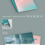 Two realistic Open and Closed Magazine Mockups