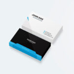 Two Stacks of Business Cards Mockup