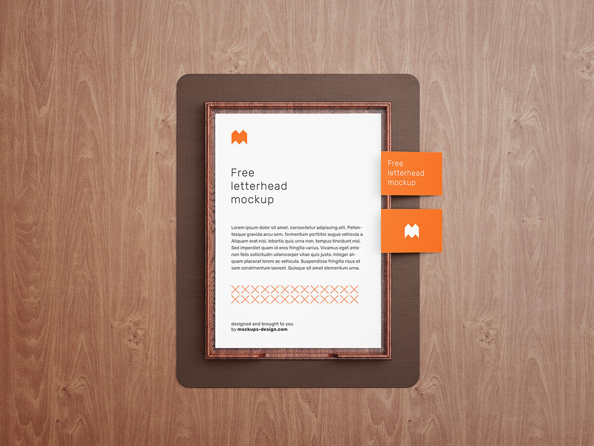 Two Stationery Mockups in Different Views FREE PSD