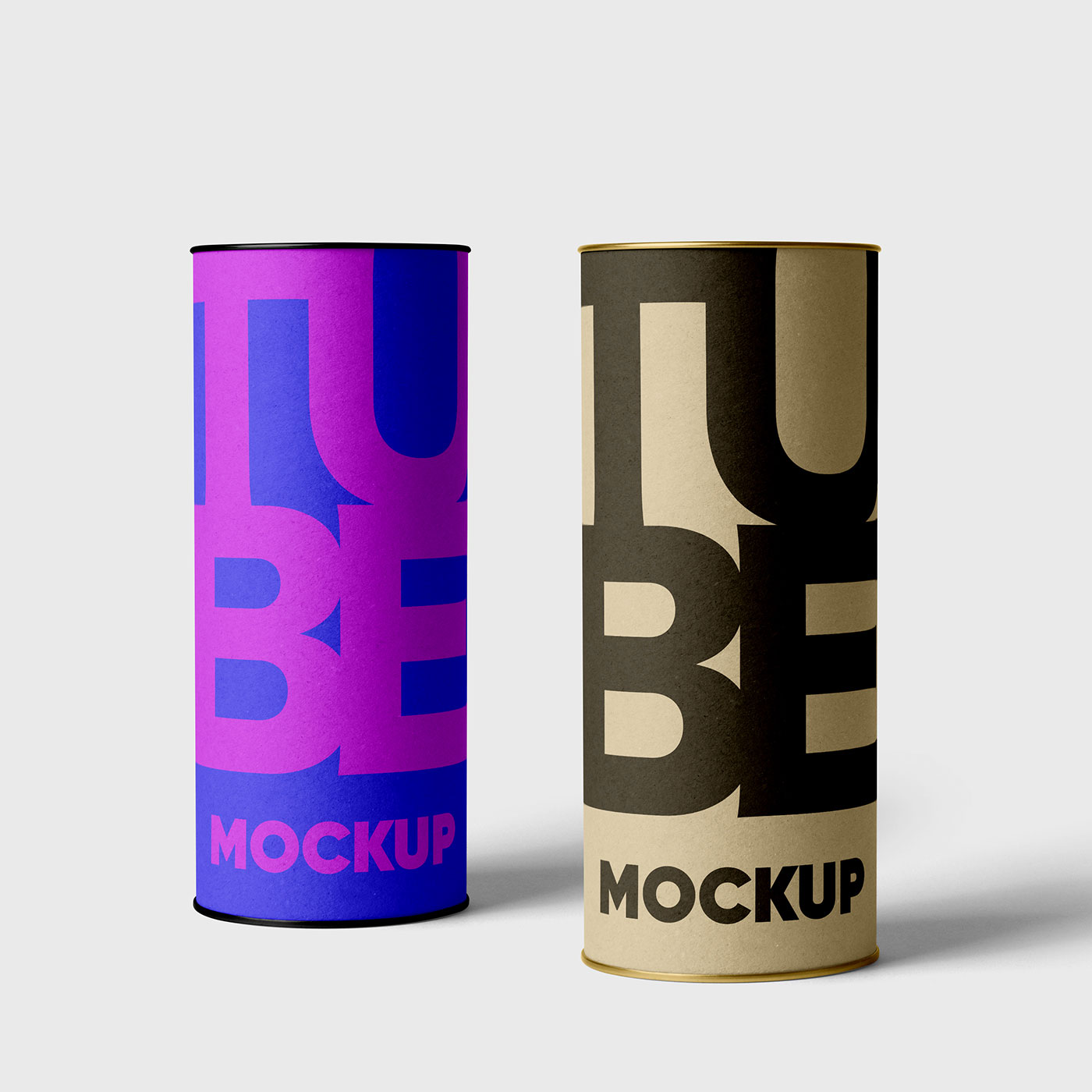Free Two Tube Packaging Mockups PSD Template